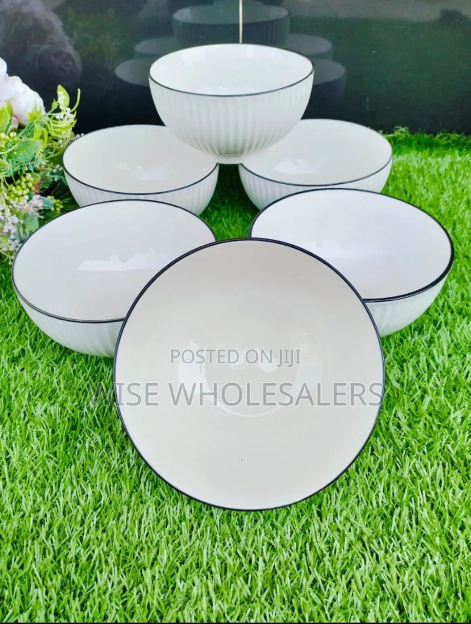 Ceramic 6pc Concise Bowls