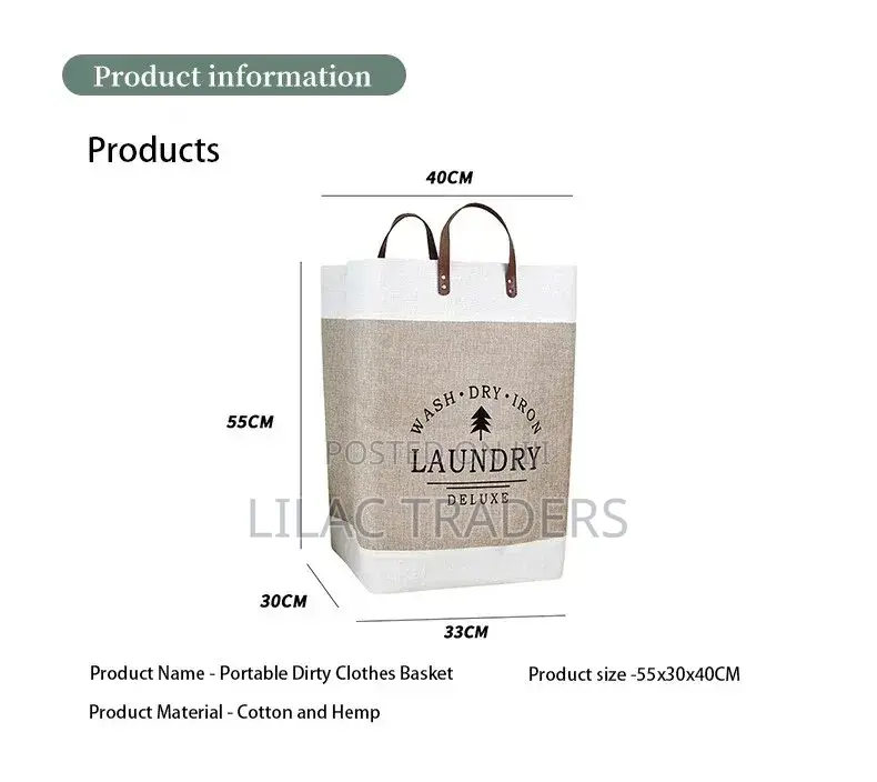 *Large Capacity Foldable Laundry Deluxe Basket*