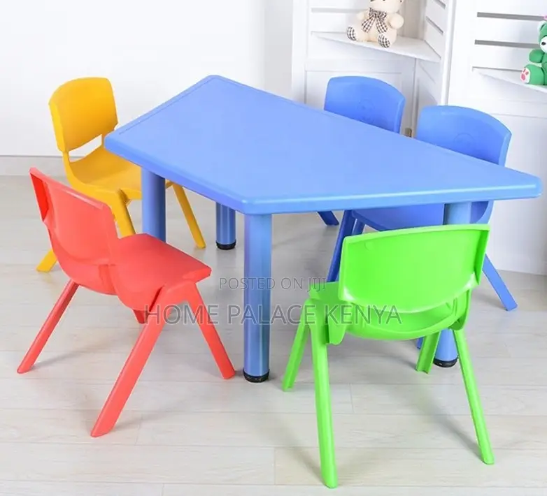 Kindergarten Table: Plastic Trapezoidal Table for Kids