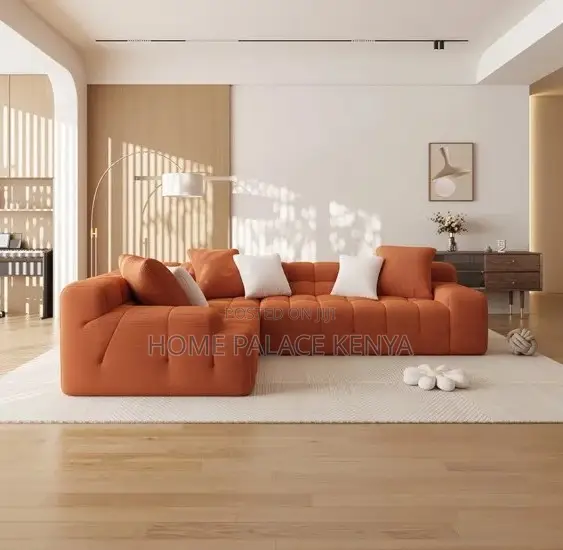Home Sofa: Bella Burnt Orange Oversize Sofa