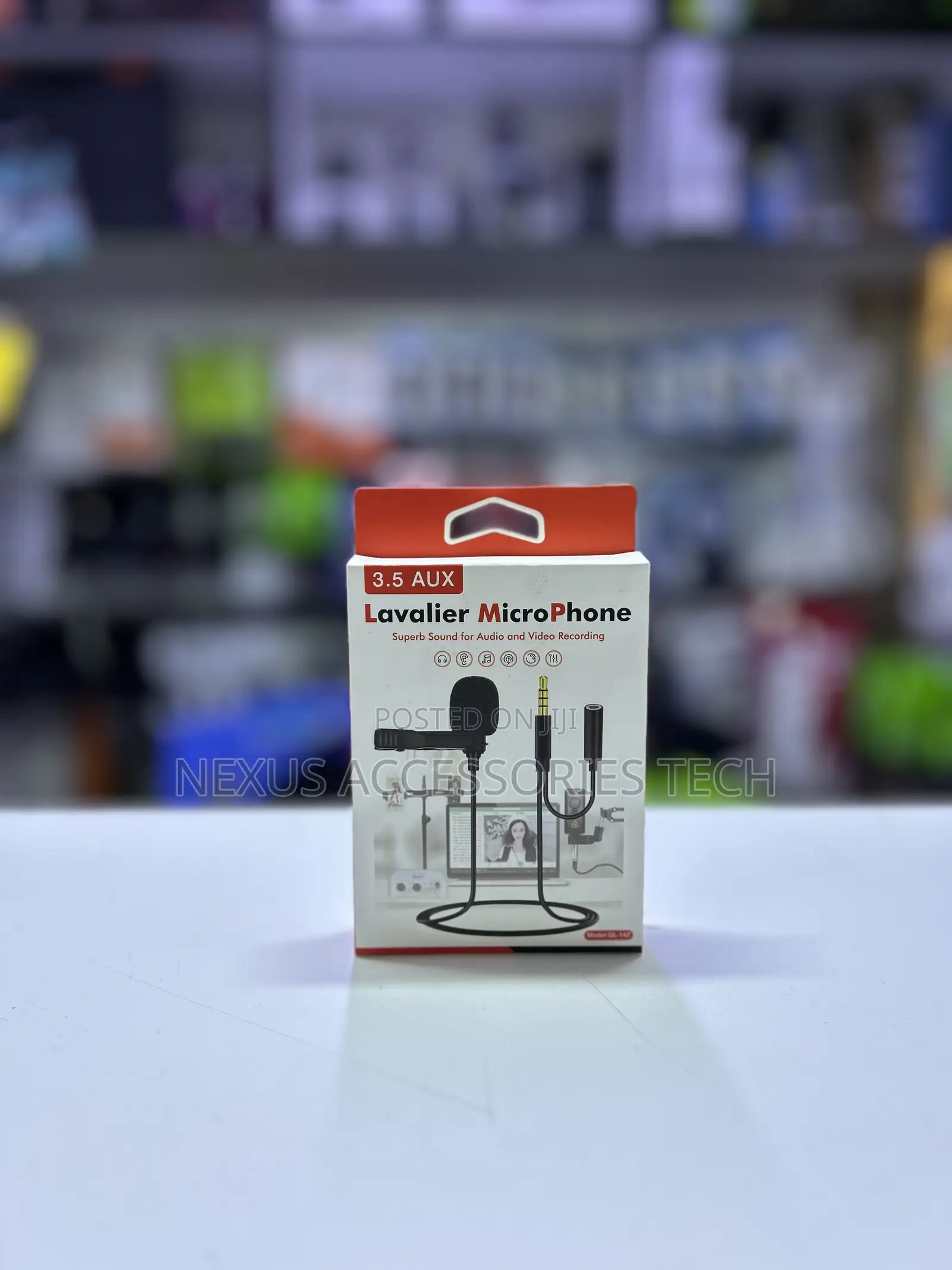 GL-142 Lavalier Lapel Microphone 3.5mm AUX
