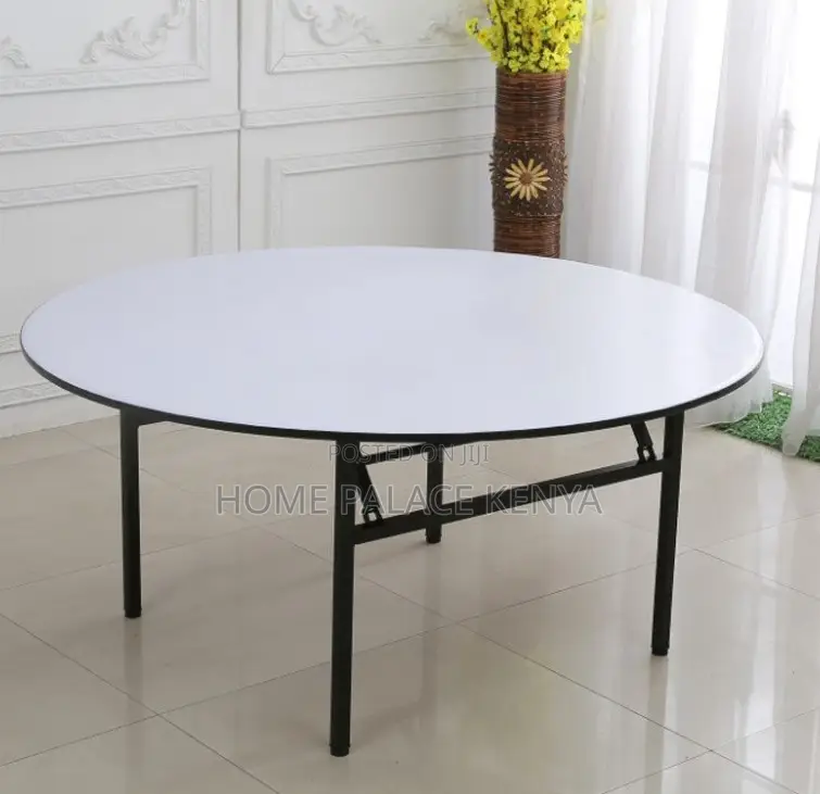 Round Table: Folding Wooden PVC Banquet Table