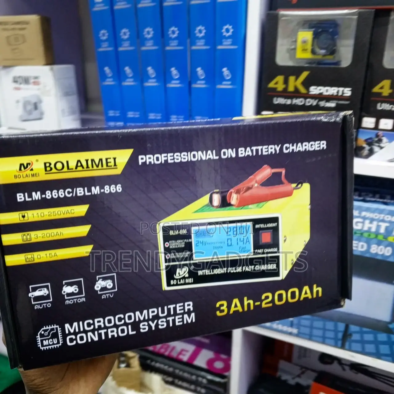 Bolaimei 12V 24V Automatic Battery Charger With Pulse Repair