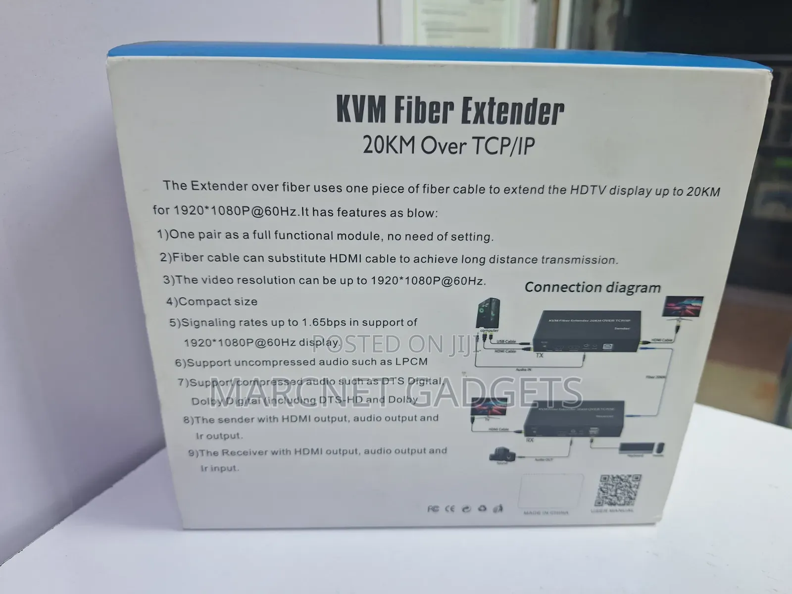 20KM Hdmi, Audio and USB Extender Over Fiber TCP/IP