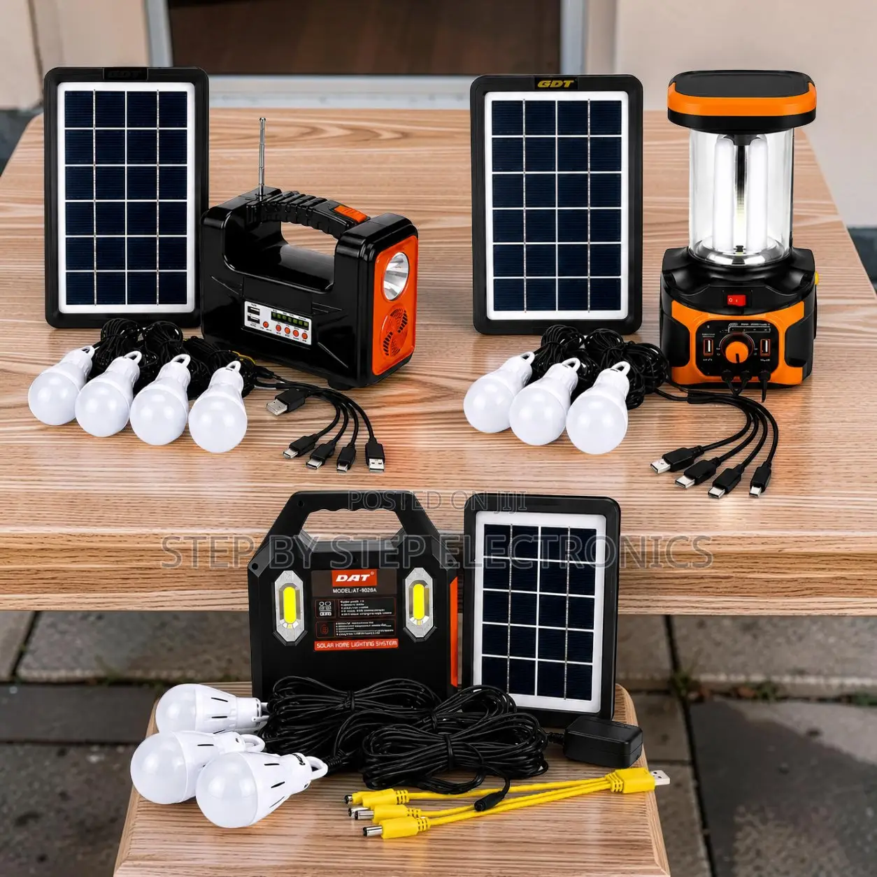 Ultra-Bright Portable Home Solar Lighting System Kits With Led Bulbs