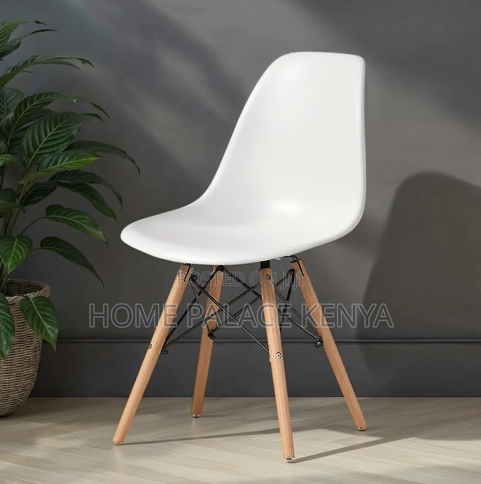 Dining Table: Scandinavian Eiffel Inspired White Chair