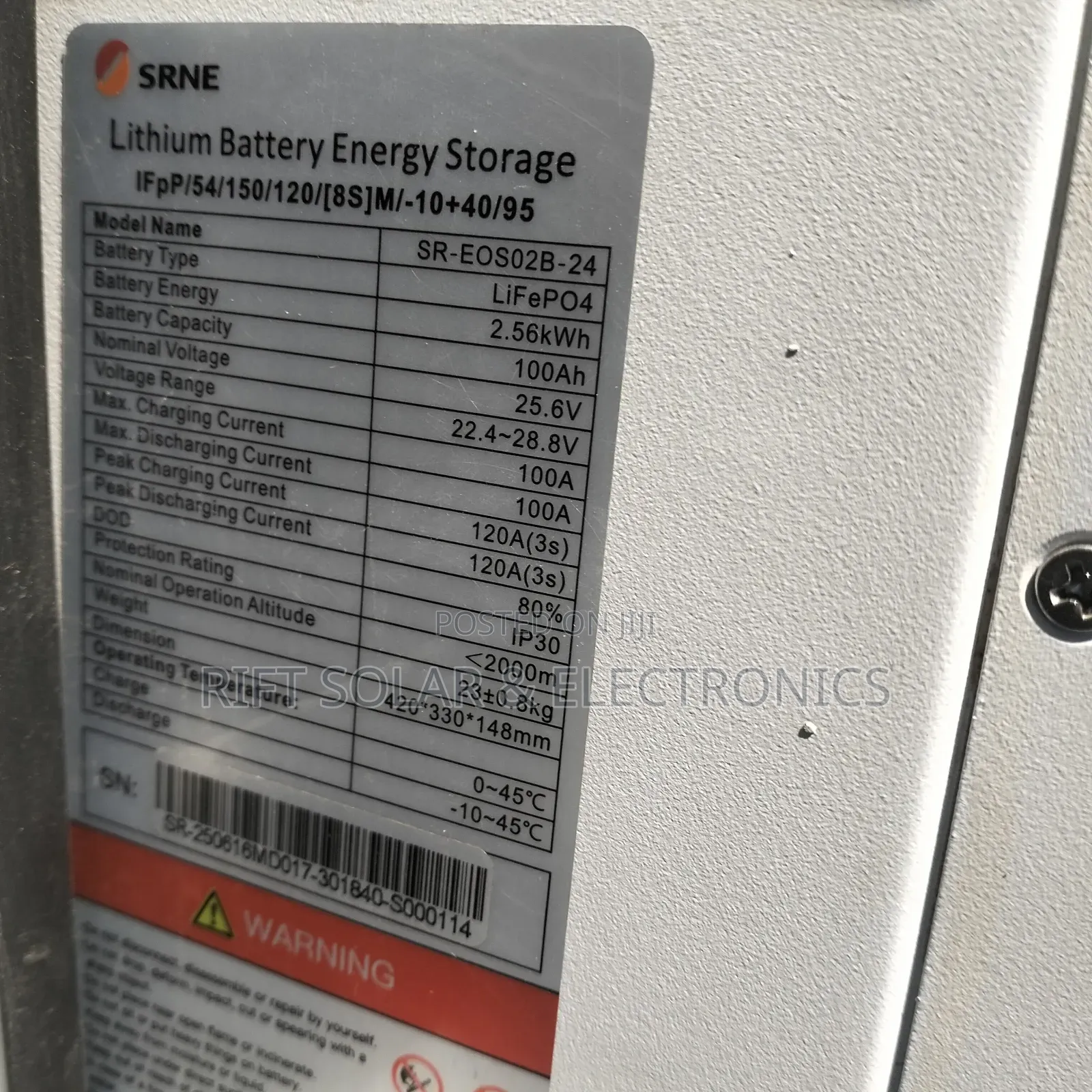 New 3kva Srne Hybrid MPPT Inverter 2.56kwh -24v Srne Lithium Battery