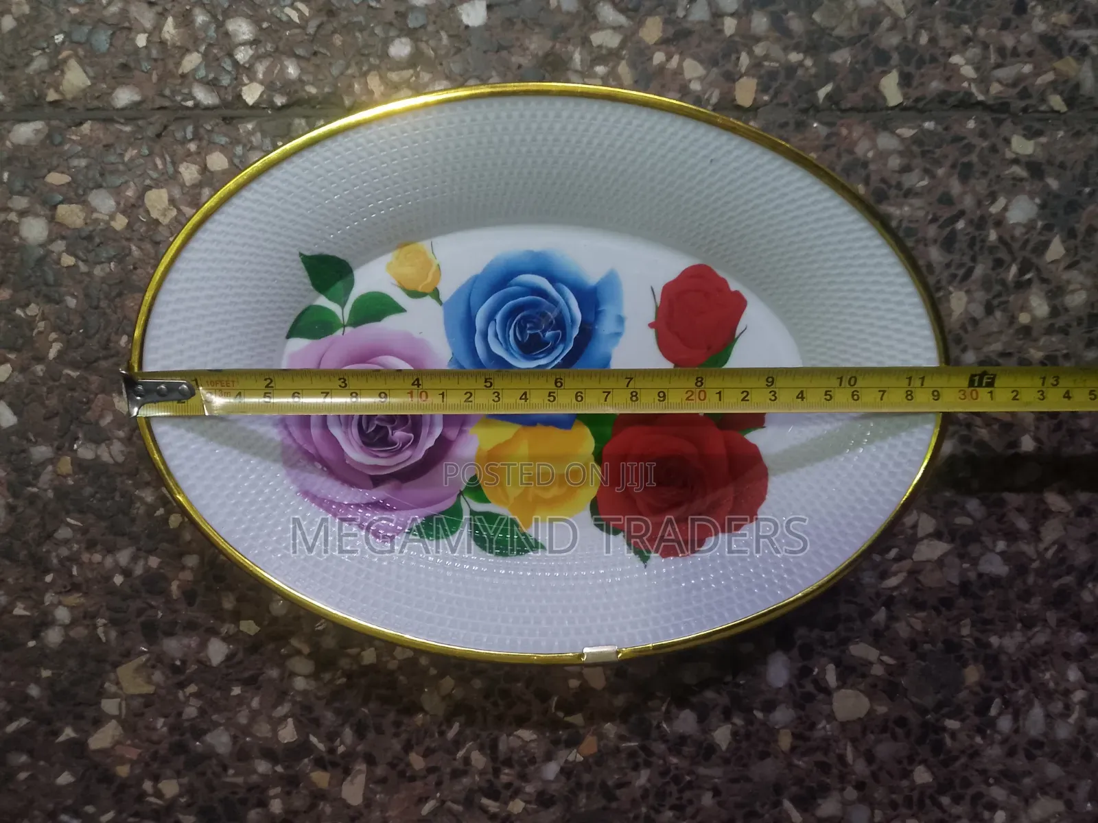 6pc Plastic Oval Plate / Platter Tray