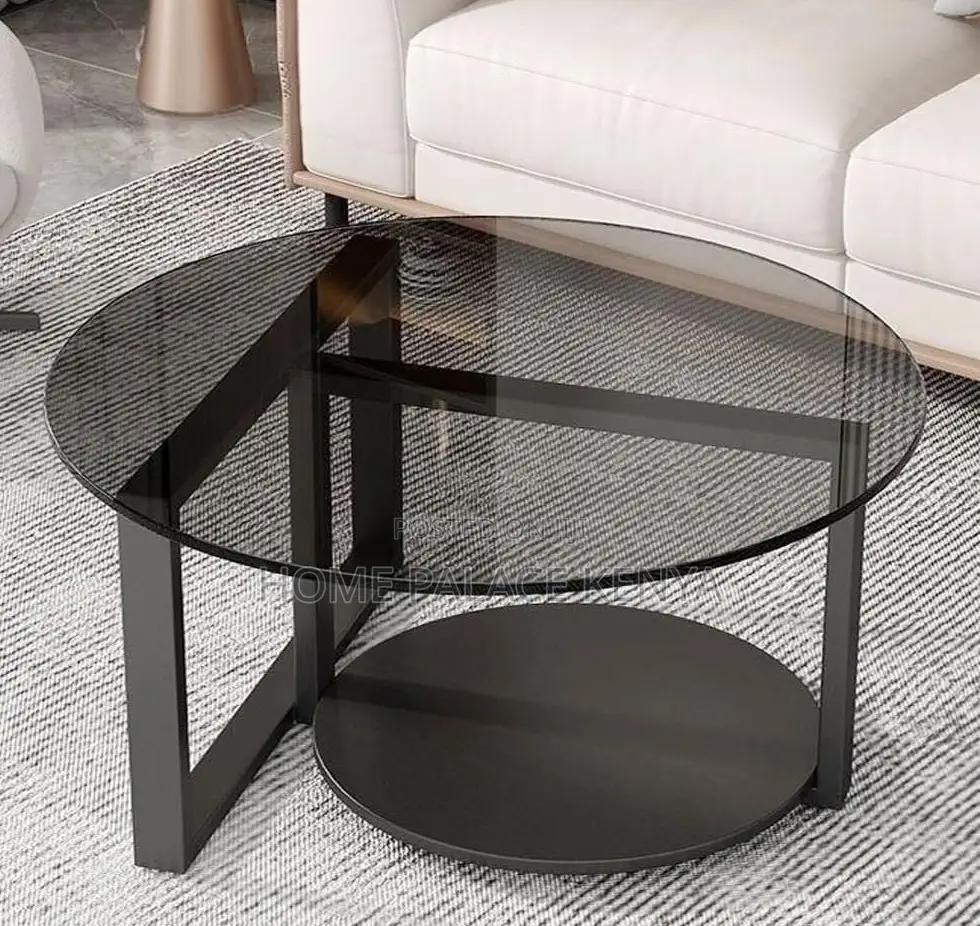 Centre Table: Tinted Glass Center Decor Coffee Table