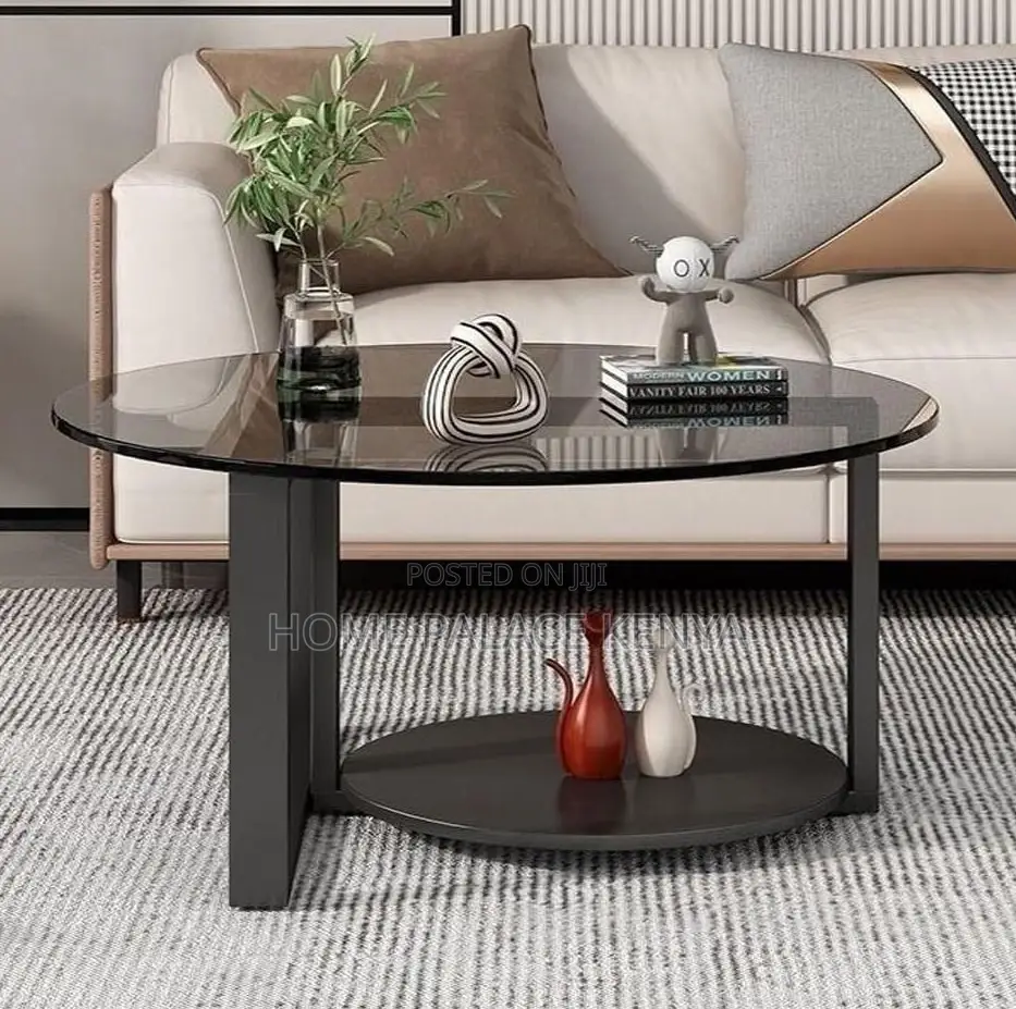 Centre Table: Tinted Glass Center Decor Coffee Table