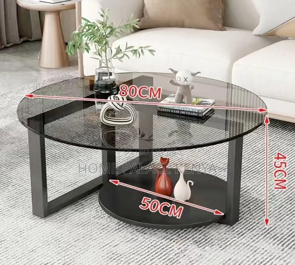 Centre Table: Tinted Glass Center Decor Coffee Table