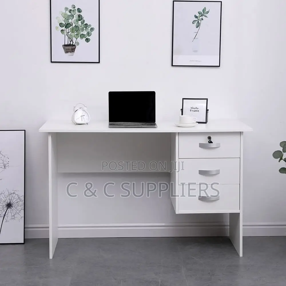 Office White Clerical Computer Desk-1.2m