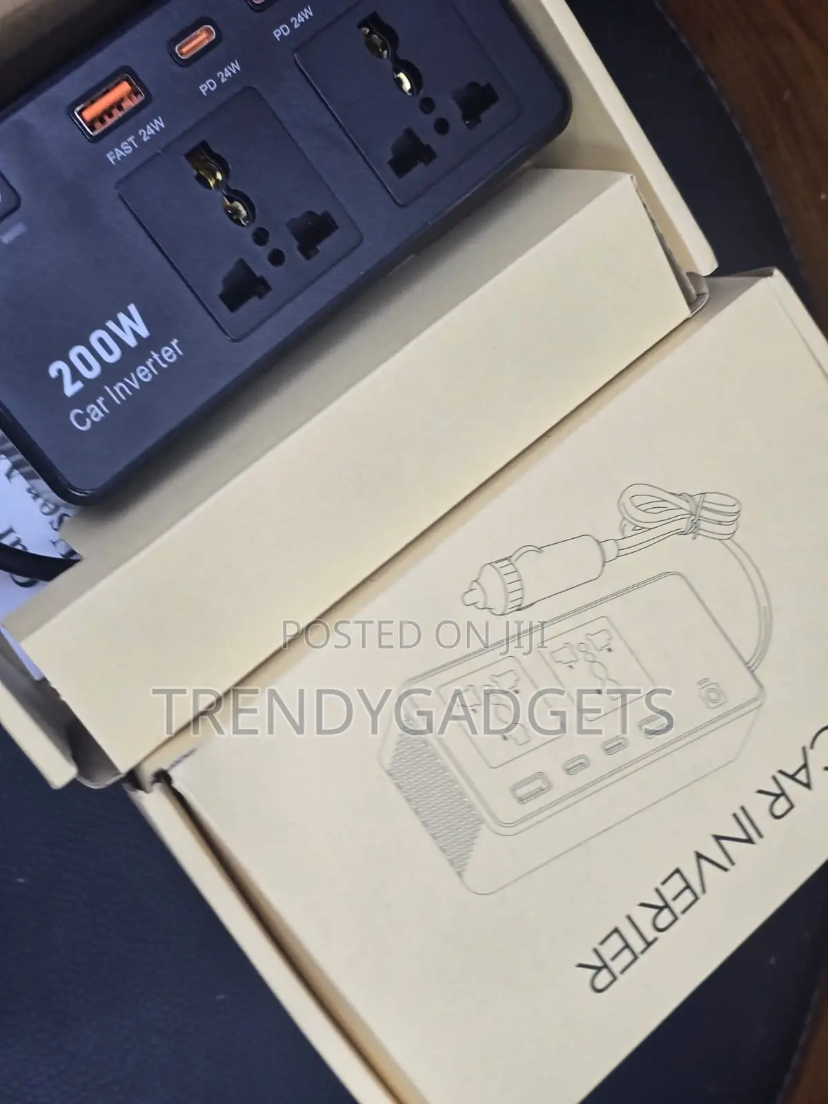 200W Vehicle Power Inverter for Laptop Phone Travel