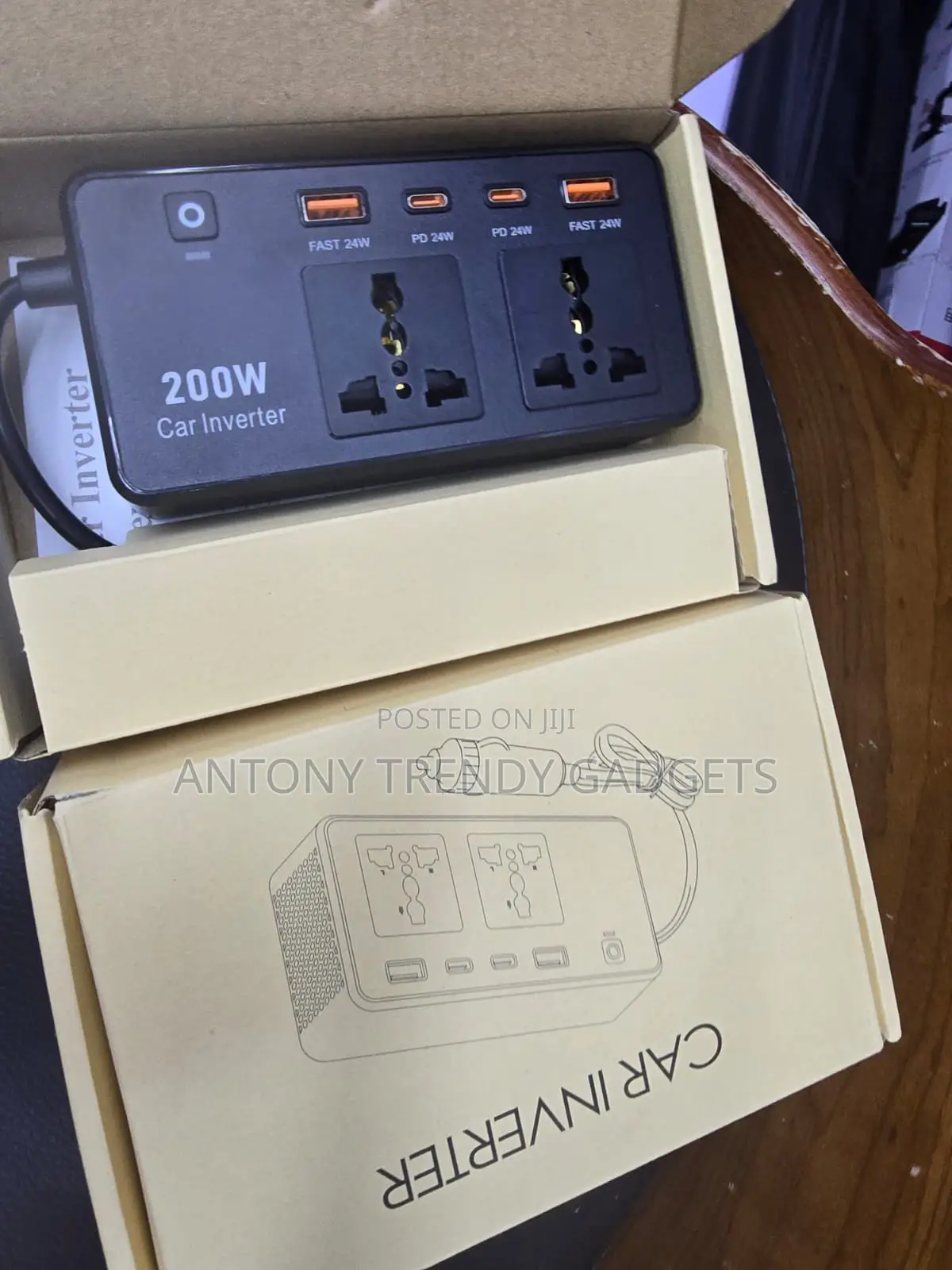 Car Power Inverter 200W With USB-C PD for Travel Camping