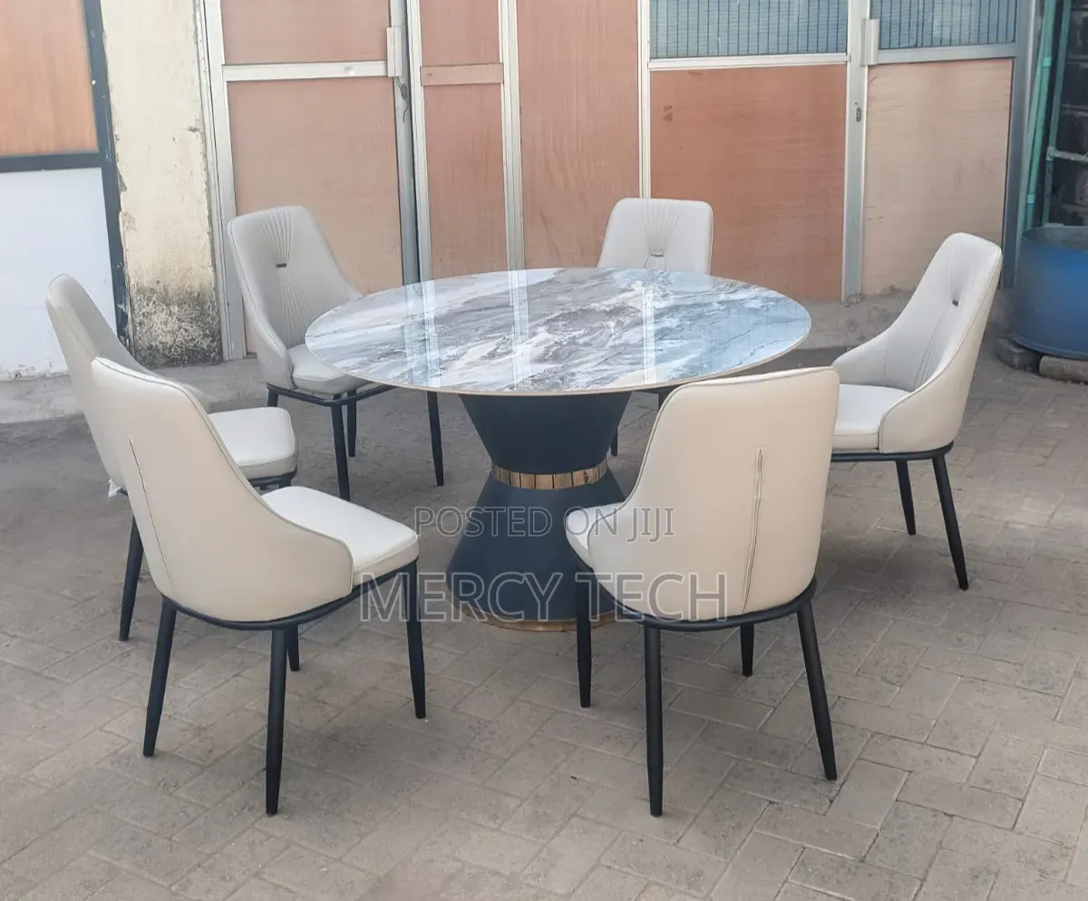 Round Top Marble Dining Table