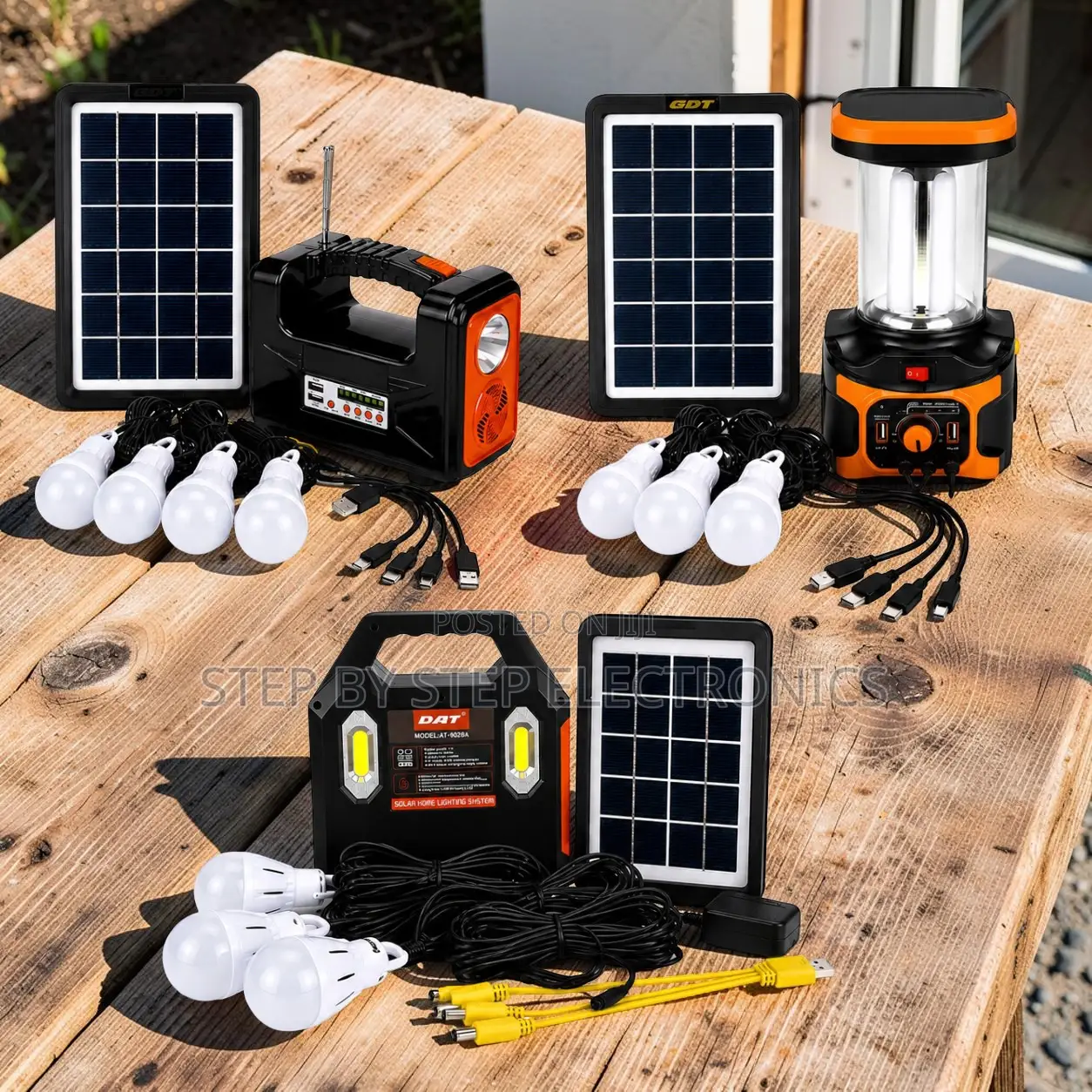 Cost-Effective Portable Home Solar Lighting System Kits With Led Bulbs