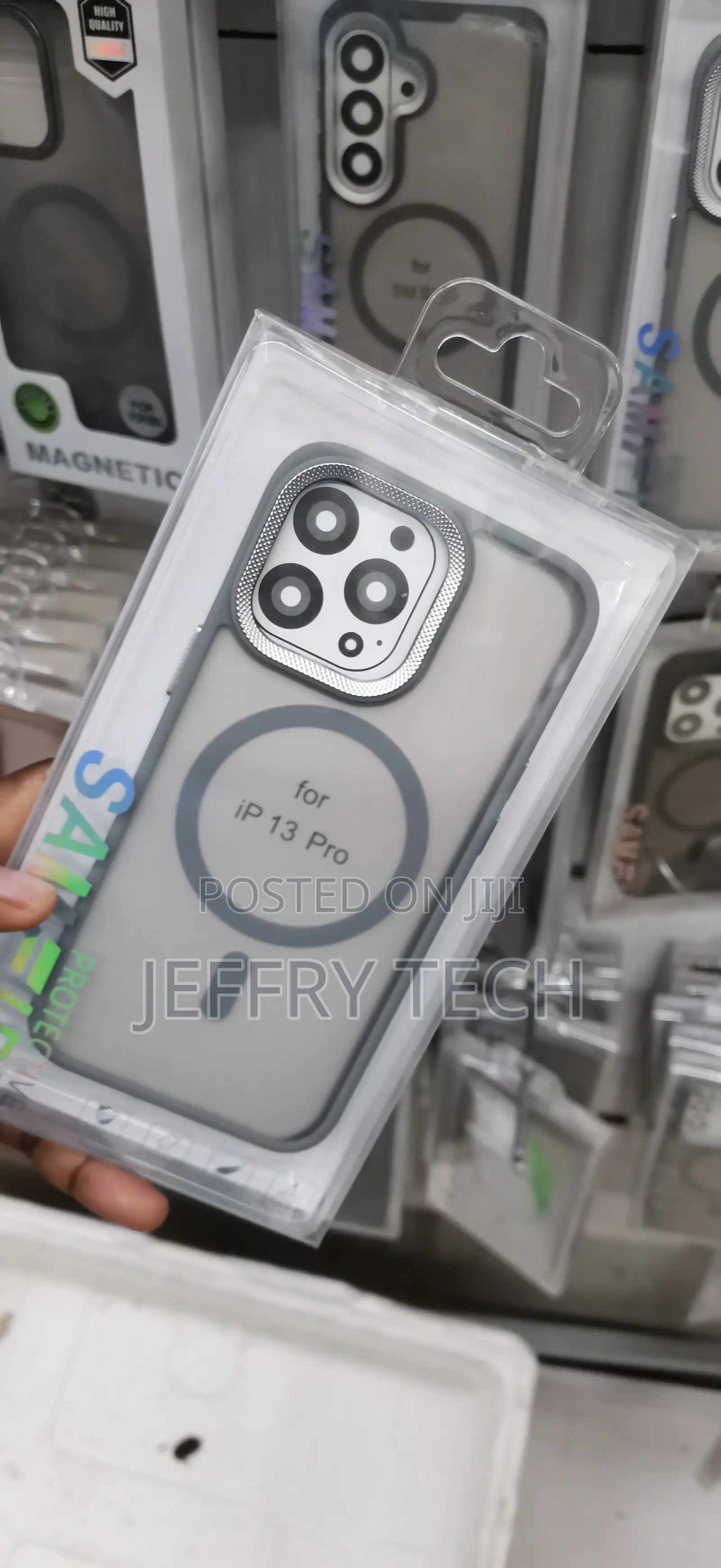 iPhone 13 Pro Gray Magnetic MagSafe-compatible Protective Phone Case