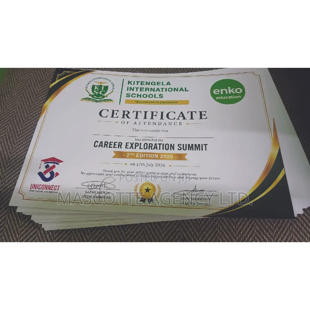 A4 Certificates