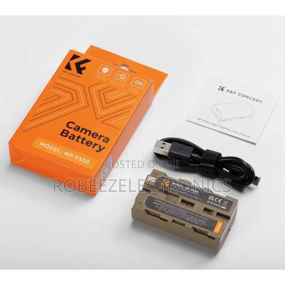 K F Concept Sony NP-F550 3500mAh Rechargeble Battery With Type C Port