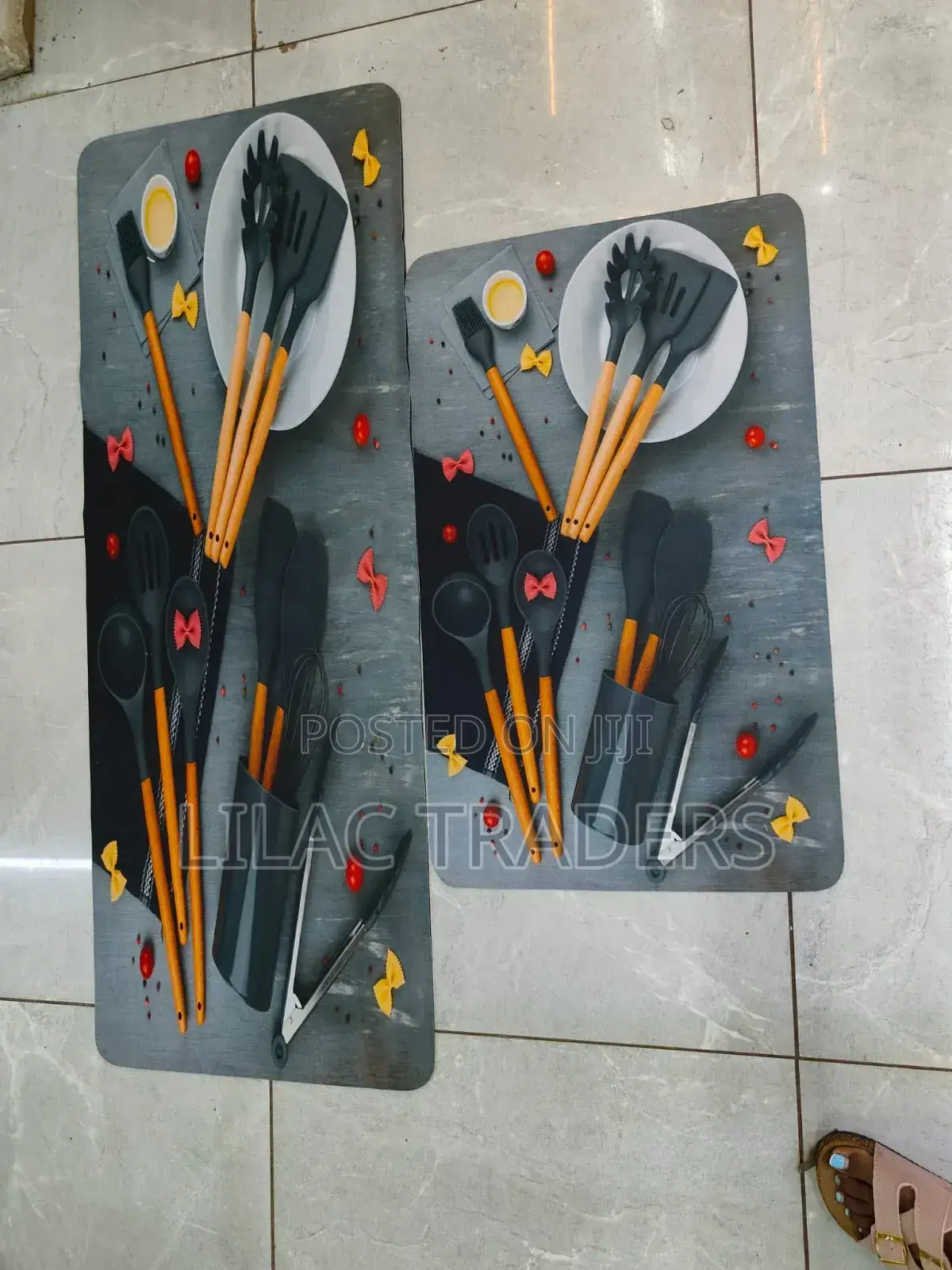 2 PCS Kitchen Mat Big Size _ Multicoloured