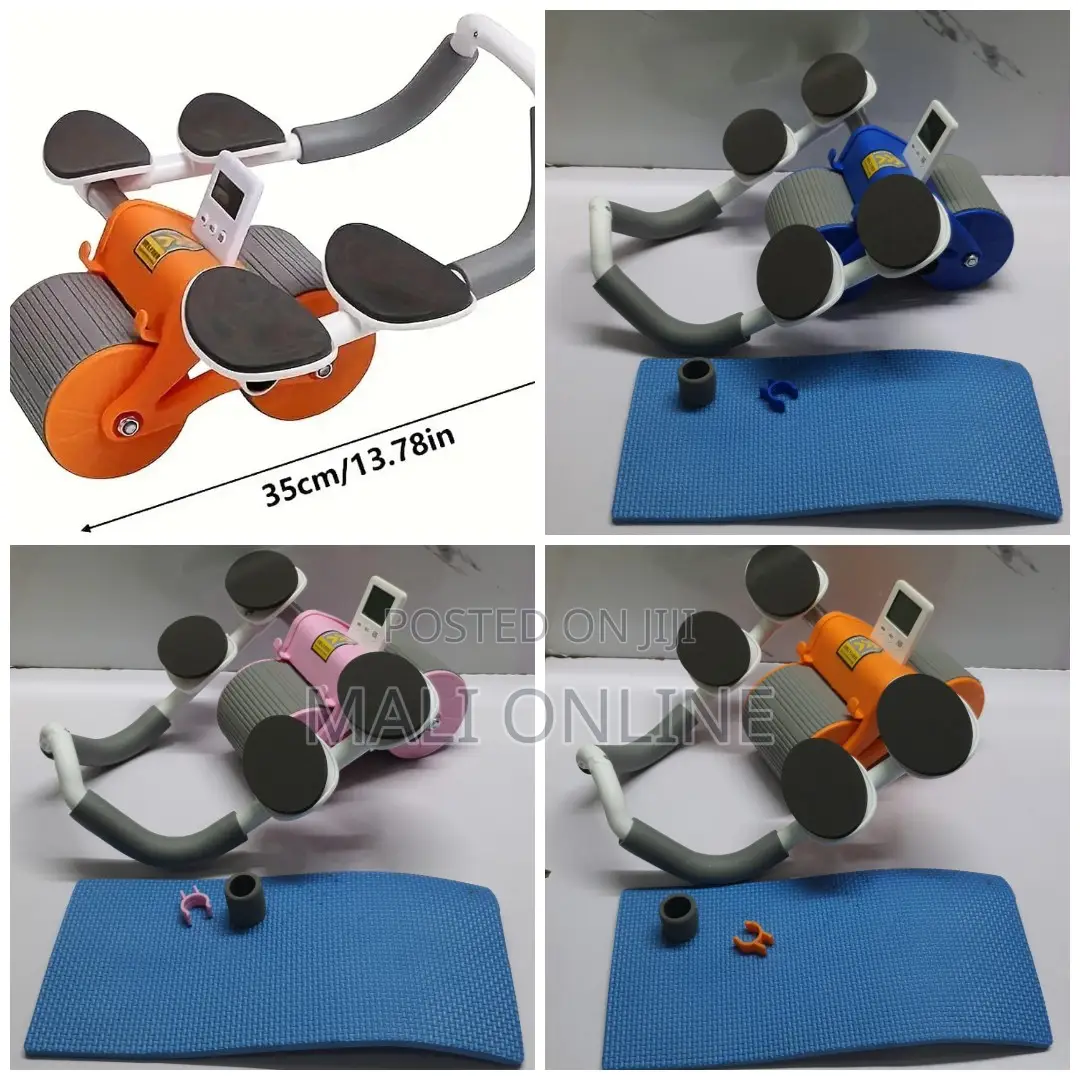 Automatic Rebound Roller Wheel Trainer With Elbow Support Timer