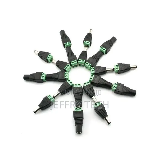 100Pcs CCTV BNC Connector DC Power Plug