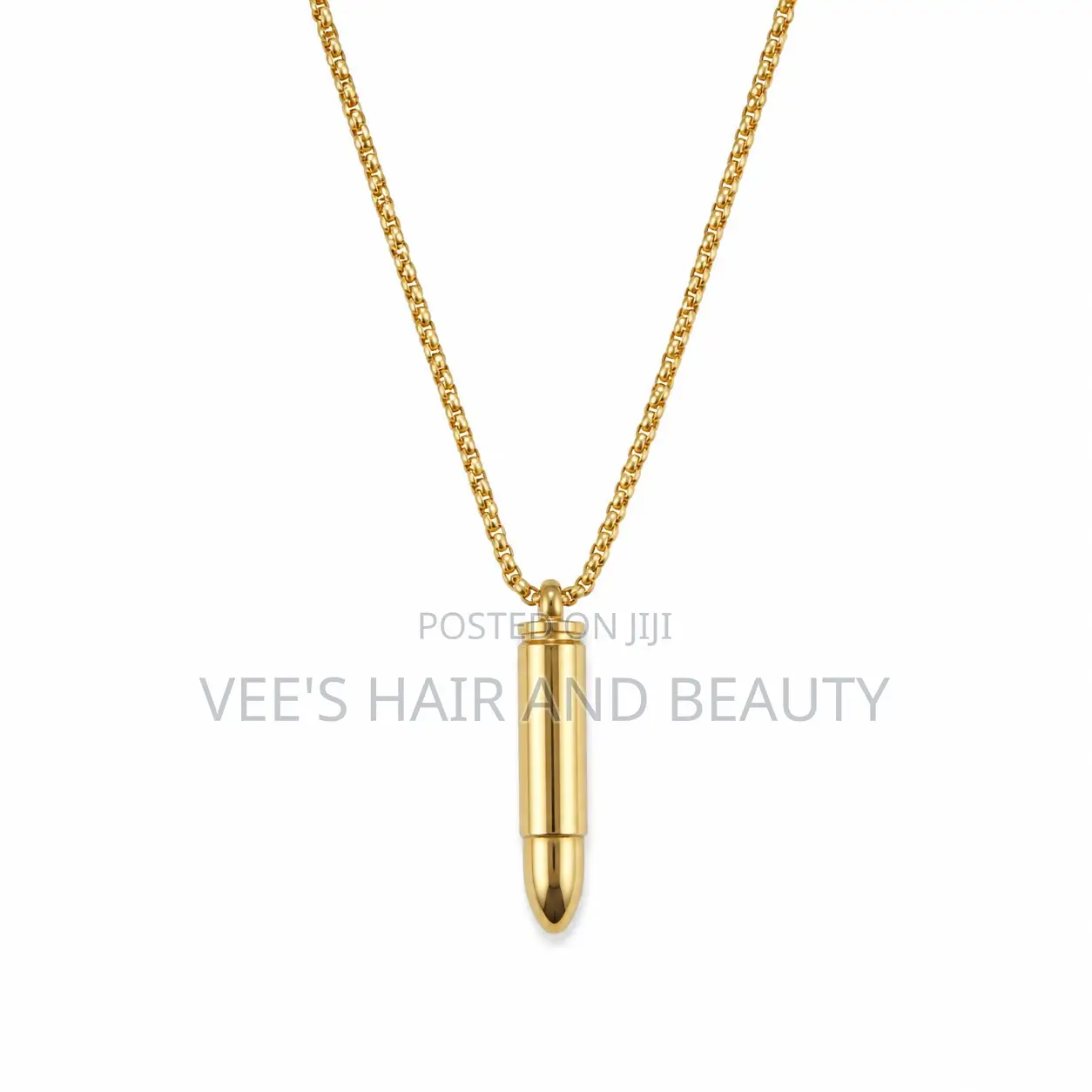 Gold Bullet Pendant Necklace | Minimalist Chain |Jewellery Accessory