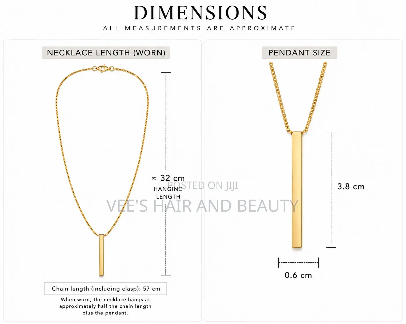 Minimalist Gold Bar Necklace | Chain | Jewellery Fashion Accessory