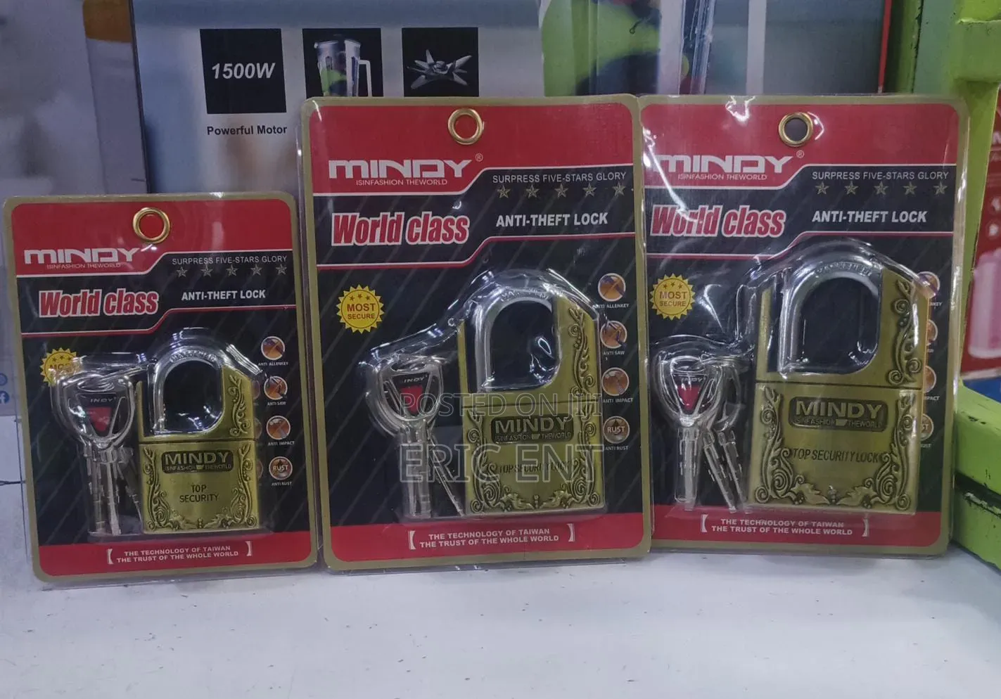 Mindy High Quality Anti-Theft Padlock, Pad Lock With 3 Keys