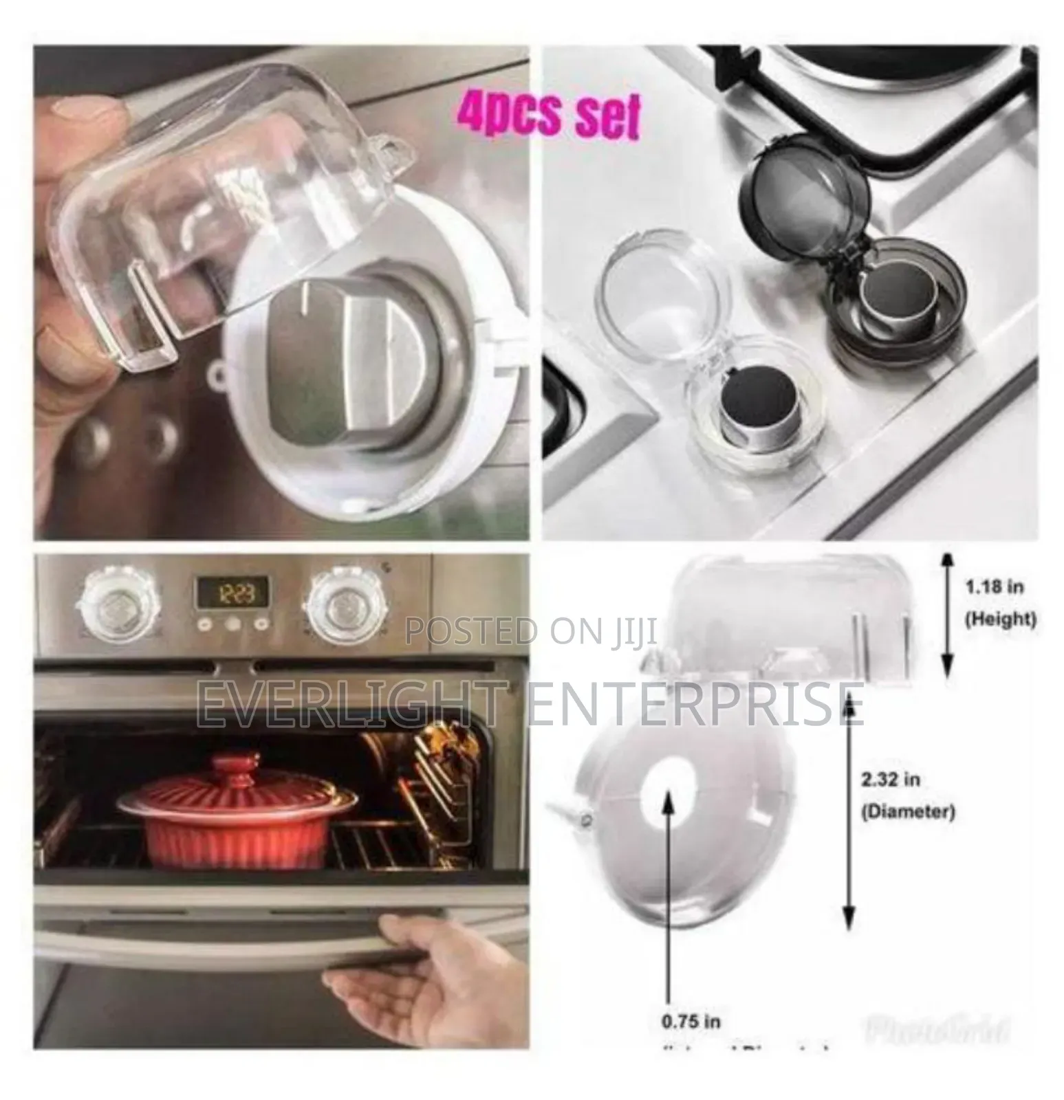 4pcs Gas Knob Covers