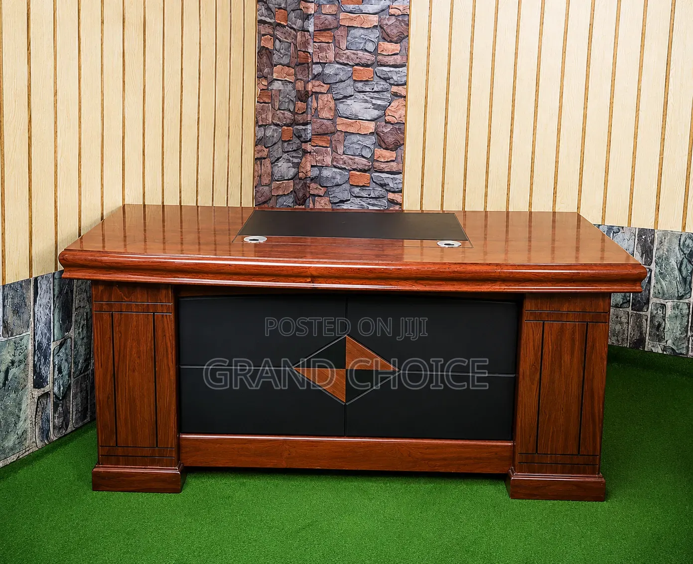 Modern Executive Office Desk -Mahogany