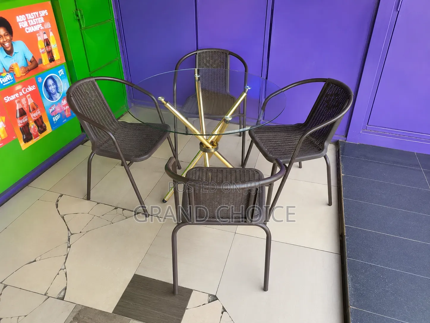 4-Seater Outdoor Rattan Dining Set
