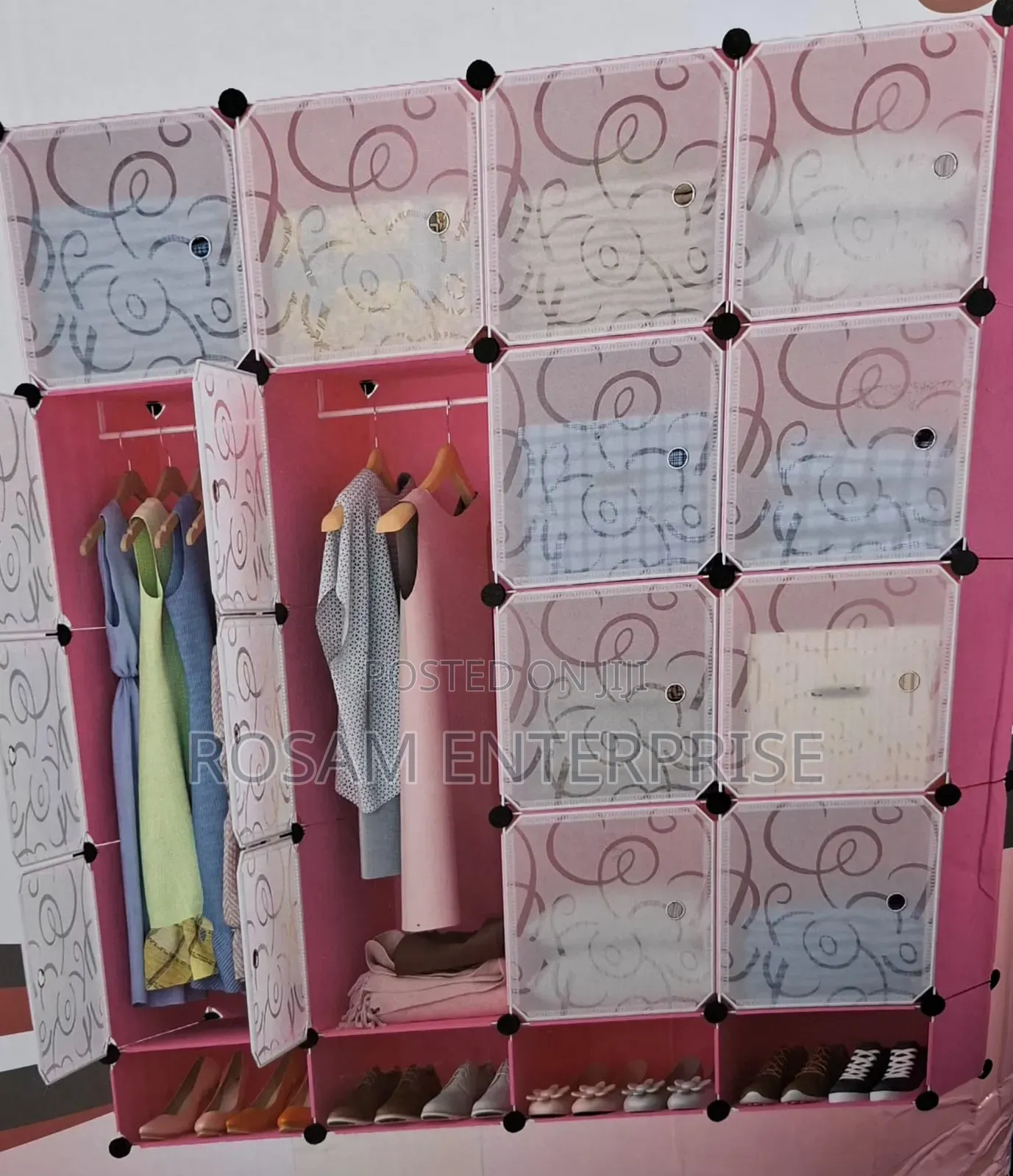 4 Column Plastic Wardrobe