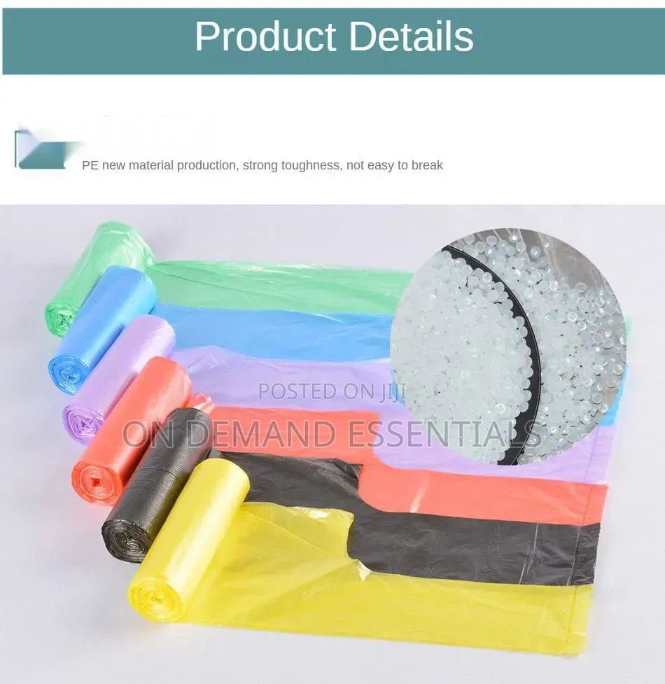 100pcs Assorted Colours Trash Bags / Garbage Bags