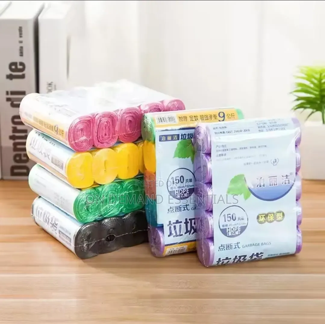 100pcs Assorted Colours Trash Bags / Garbage Bags