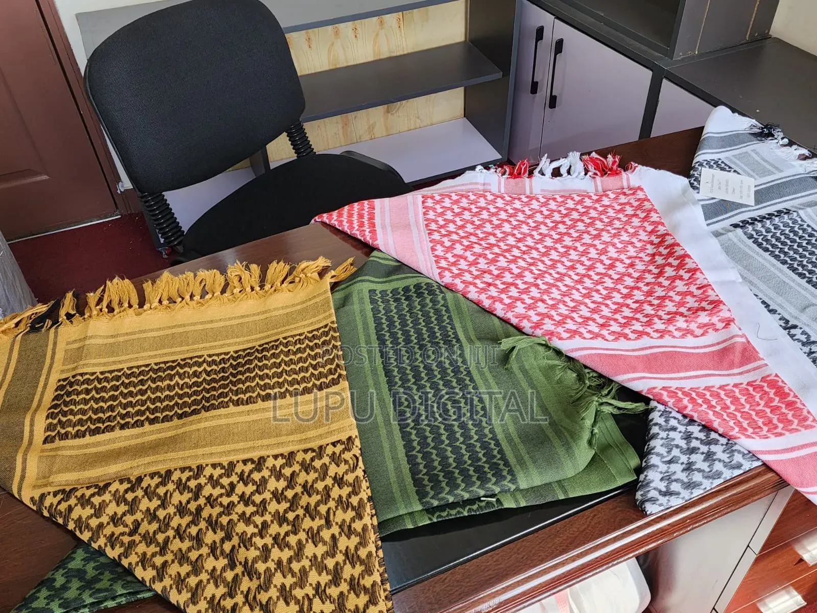 Arafat Scarfs Green White Red and Brown