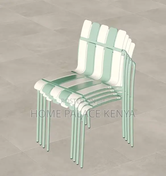 Plastic Chair: PP Seat With Metal Legs Sage Green Chair