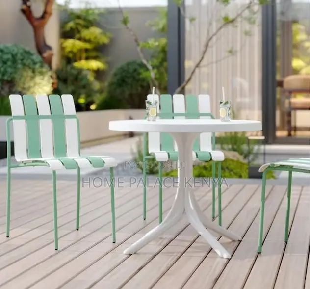 Plastic Chair: PP Seat With Metal Legs Sage Green Chair