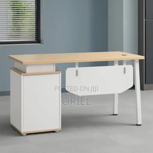 Office Desk : 1.4M Brown Office Staff Desk