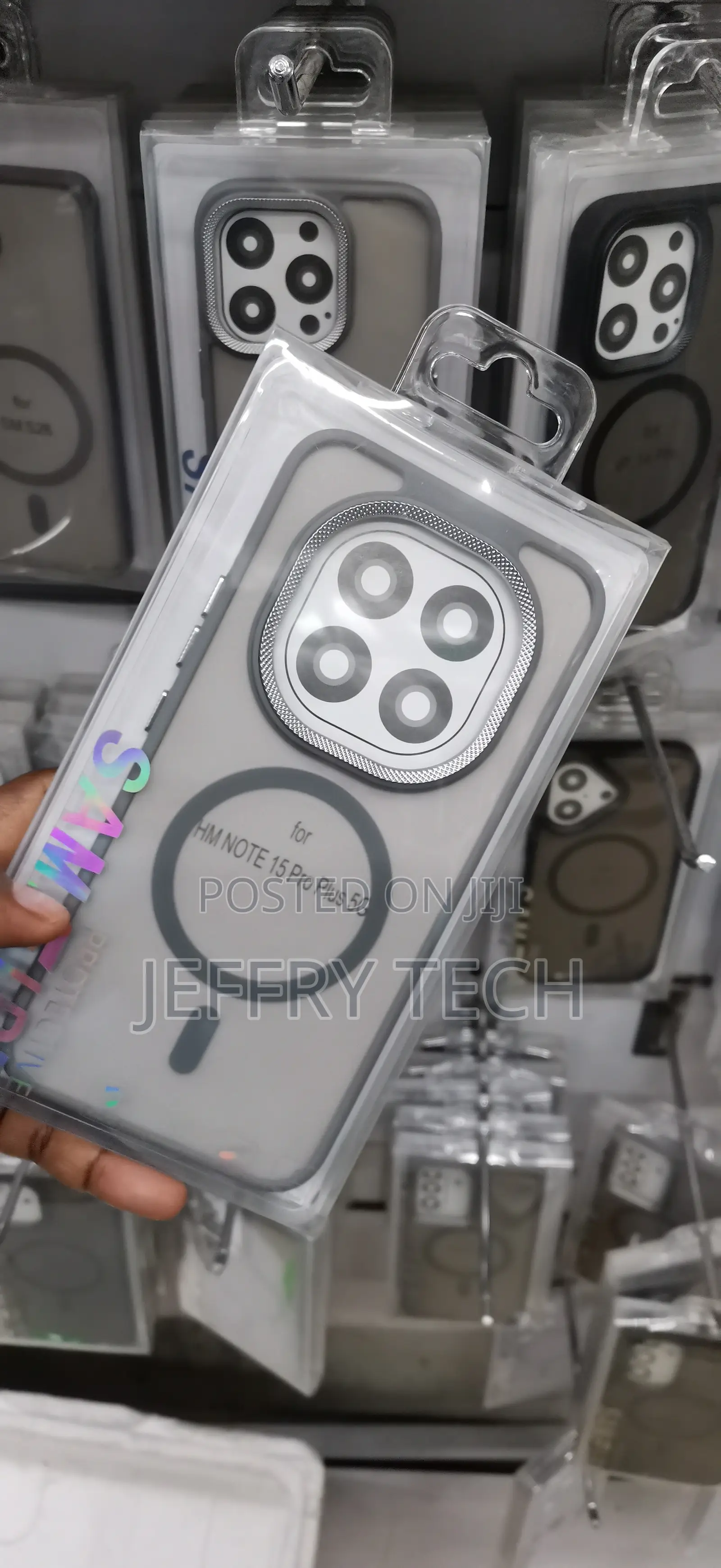 Black MagSafe-compatible Phone Case for the Xiaomi Redmi Note 15 Pro