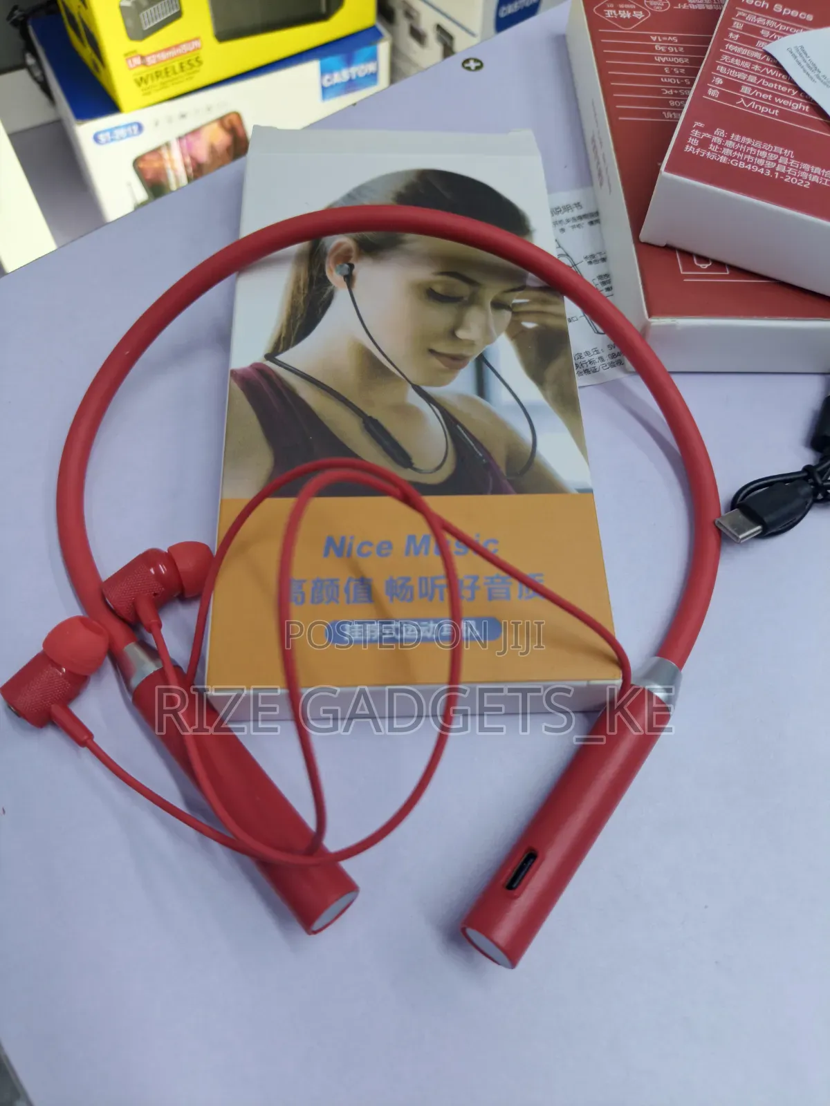 G08 Neckband, Great Bass, Neck Comfort in Black Blue and Red