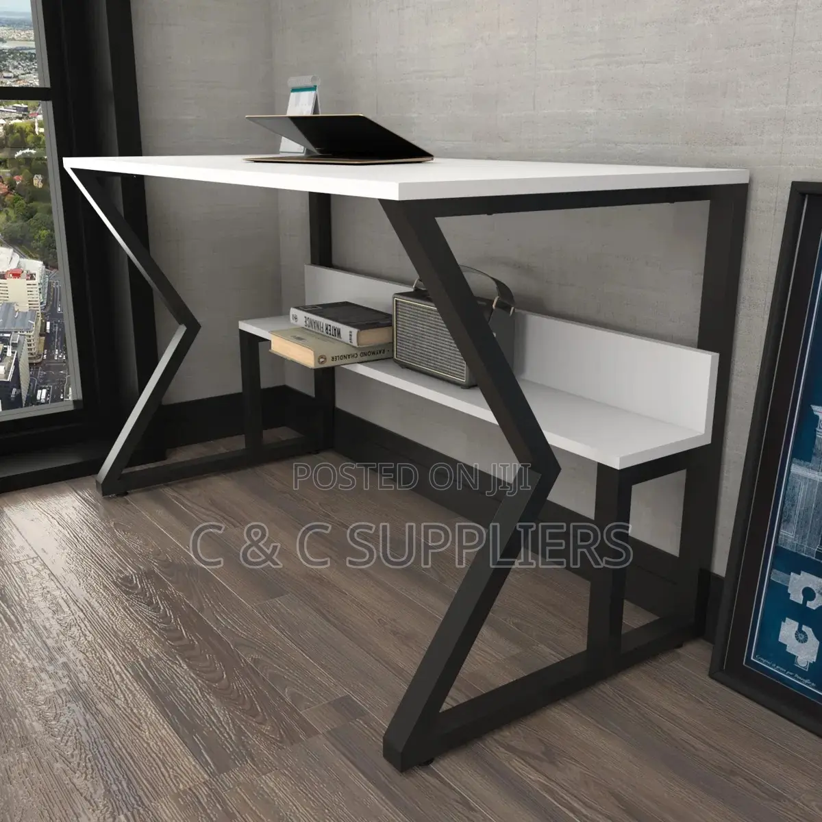Office Computer Desk With Bookshelf