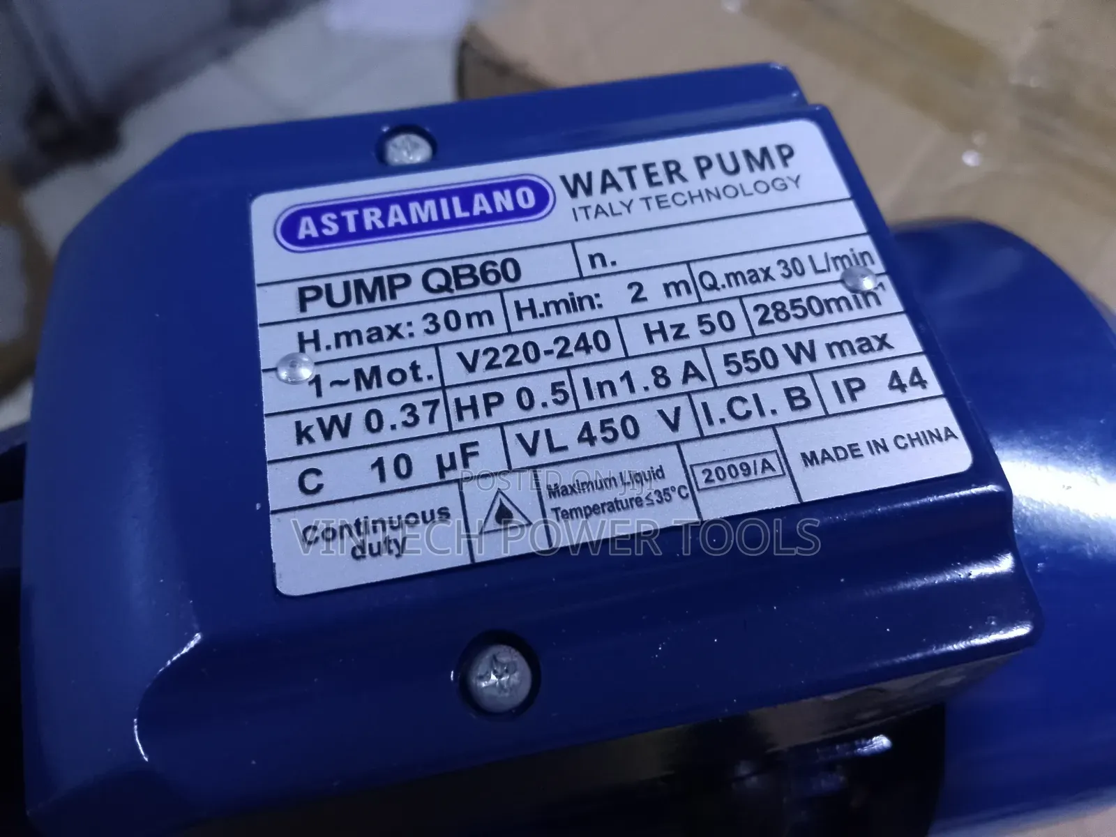 Astramilano Booster Pump 0.5 HP/. 0.5 HP Booster Pump