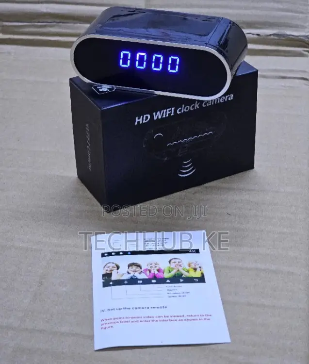 WiFi Alarm Clock Camera Smart Indoor Security Camera 24/7 Monitoring