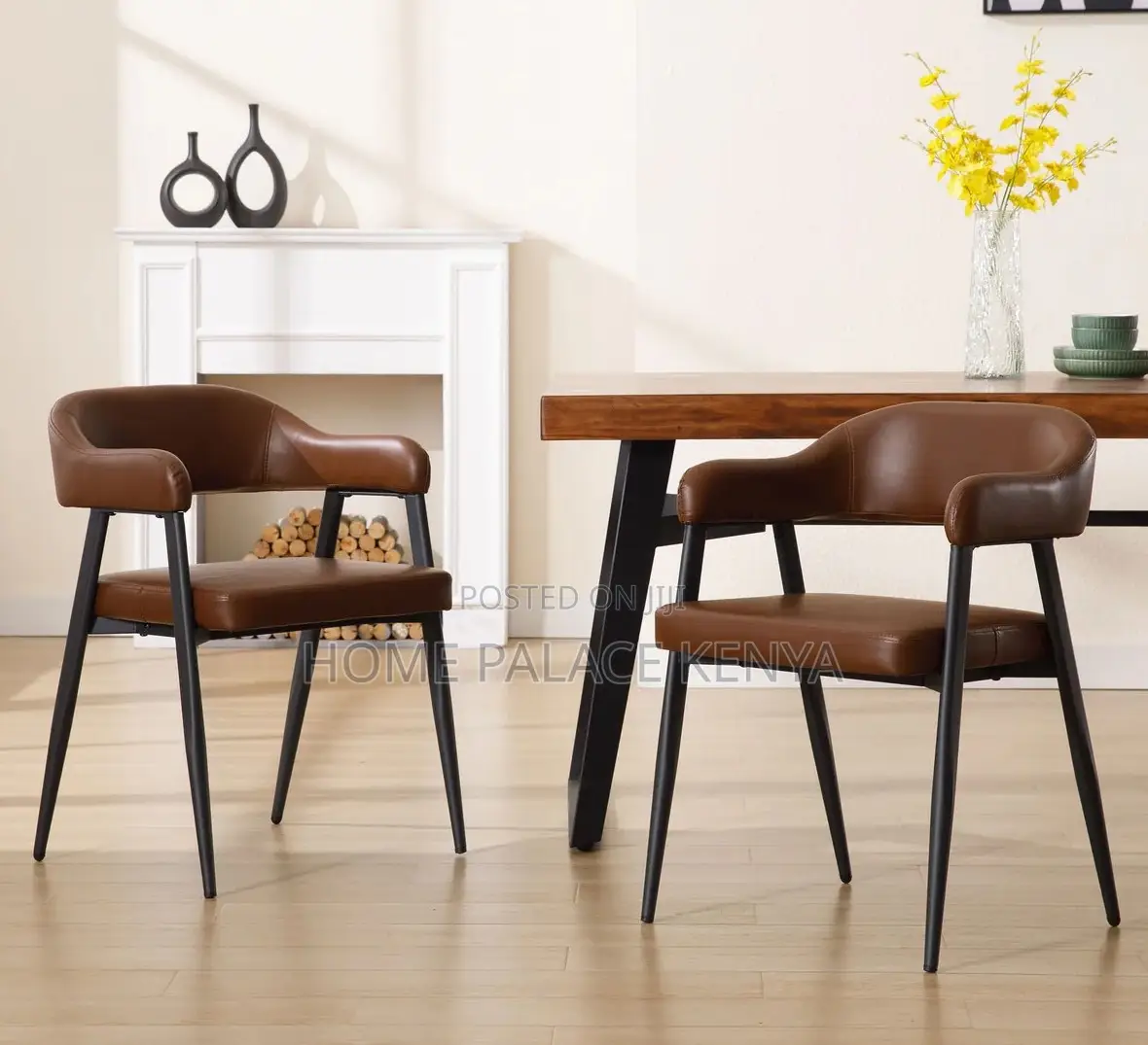 Leather Chair: Modern Open Barrel Leather Chair