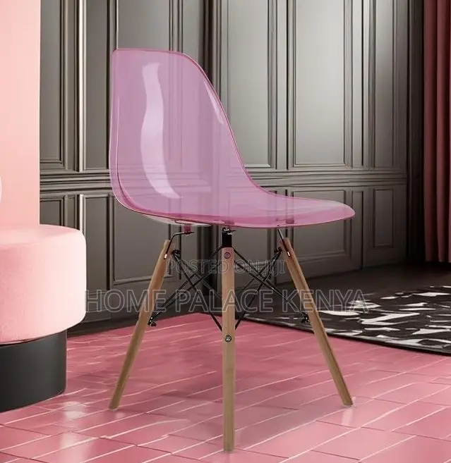 Dining Chair: Fiber Wood Armless Restaurant Chair