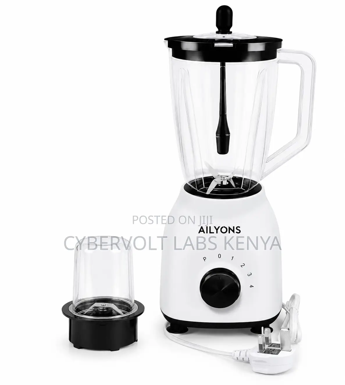 AILYONS 2-in-1 Blender With Grinder,1.5L Jar, 4 Speed Control Pulse