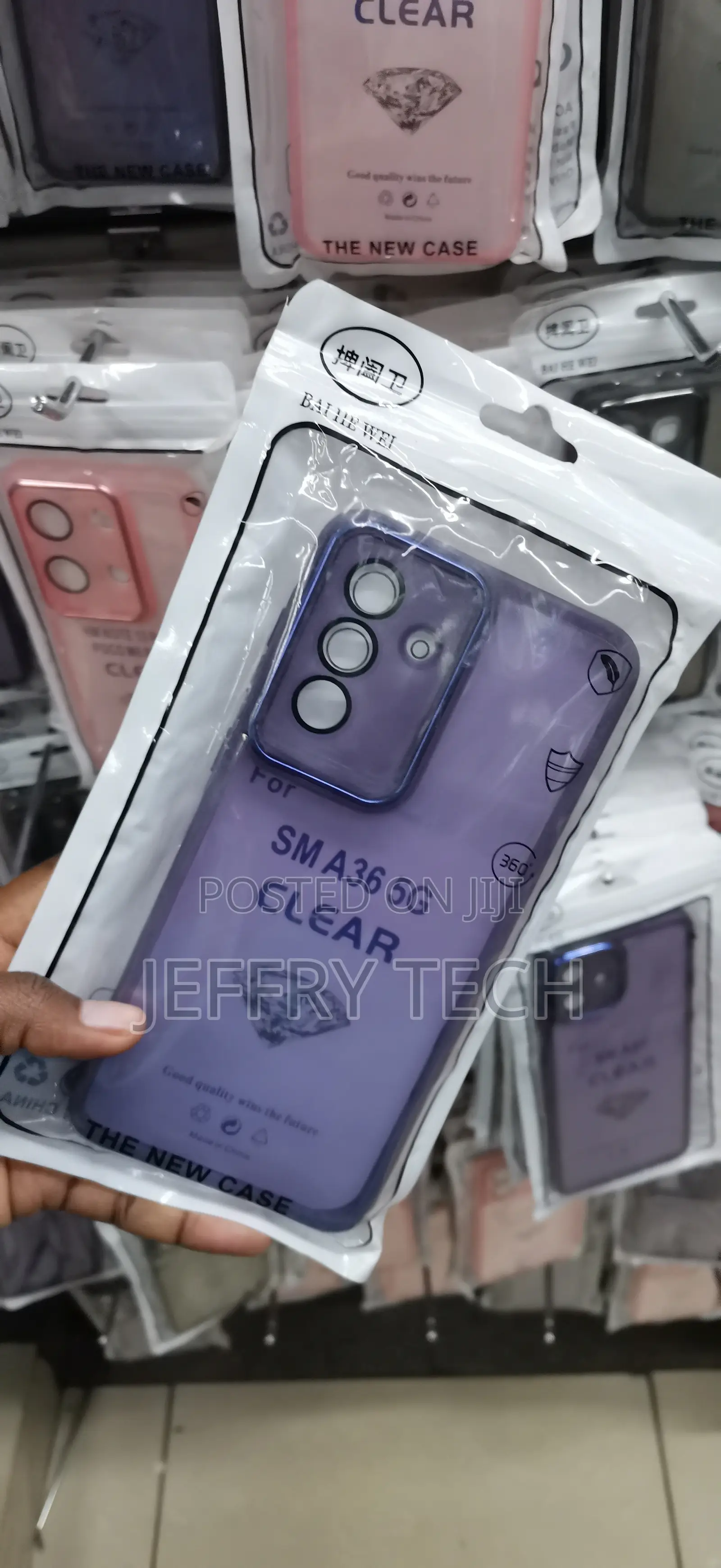 SG A36 5G Purple Translucent Diamond-Pattern Phone Case