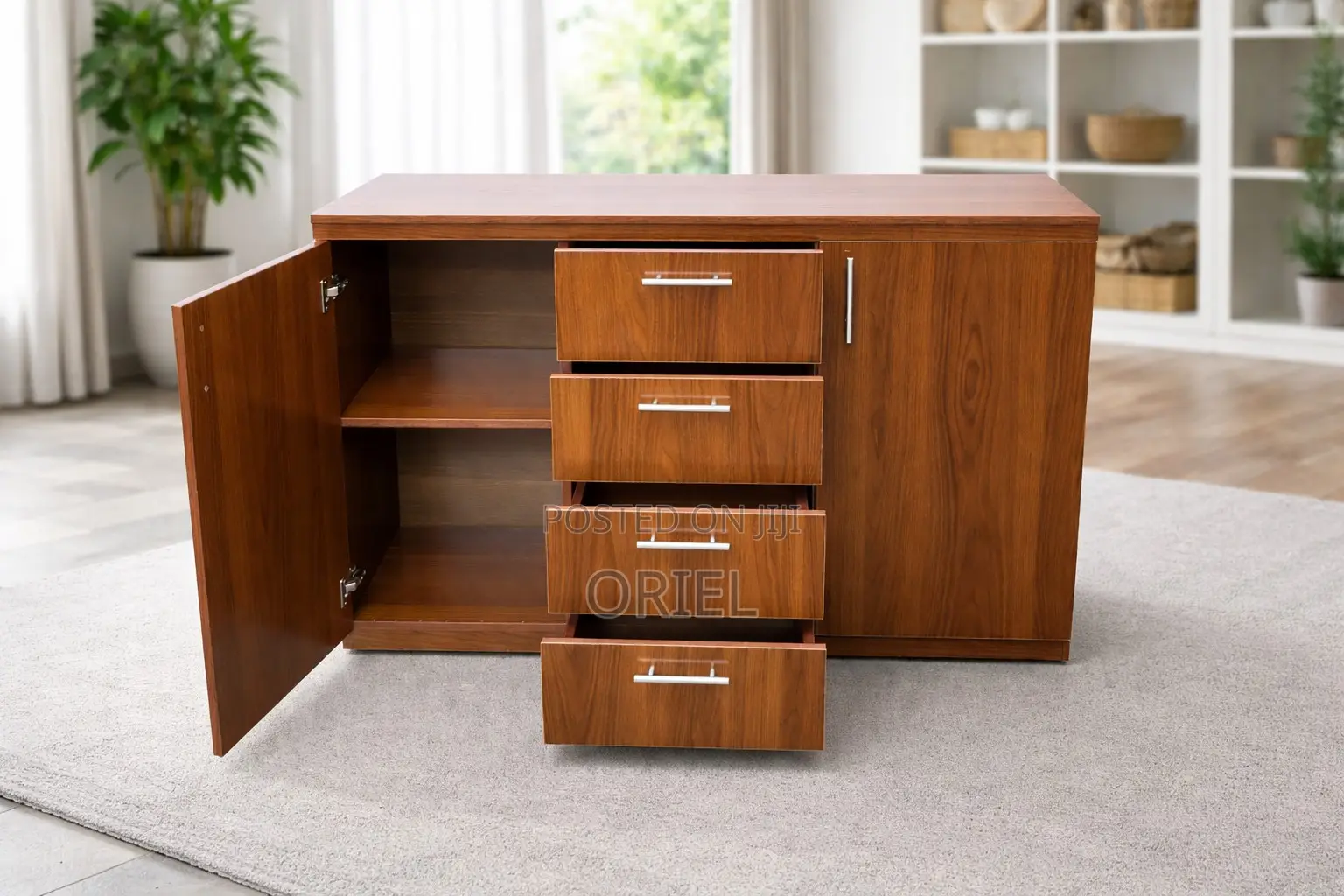 Office Cabinet : 2-Door Office Credenza With 4-Drawers
