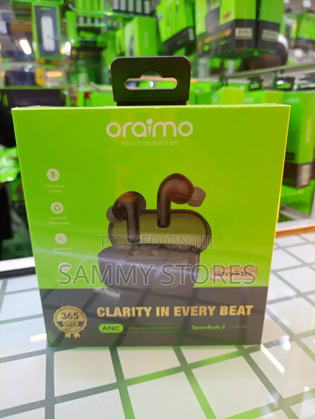 Oraimo SpaceBuds Z Wireless Bluetooth Earphones Cancelling Black